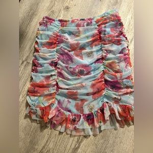 Victoria's Secret Coquette Floral Ruffled Hem Mini Skirt